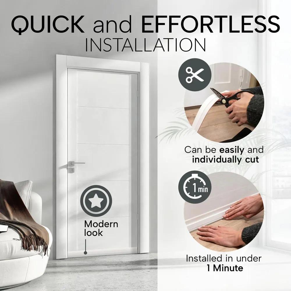 1PC 1m/39.37in Under Door Draft Stopper Stripping With Strong Adhesive For Bottom Of Doors Seal Dust-Proof Winter-Proof Block Li