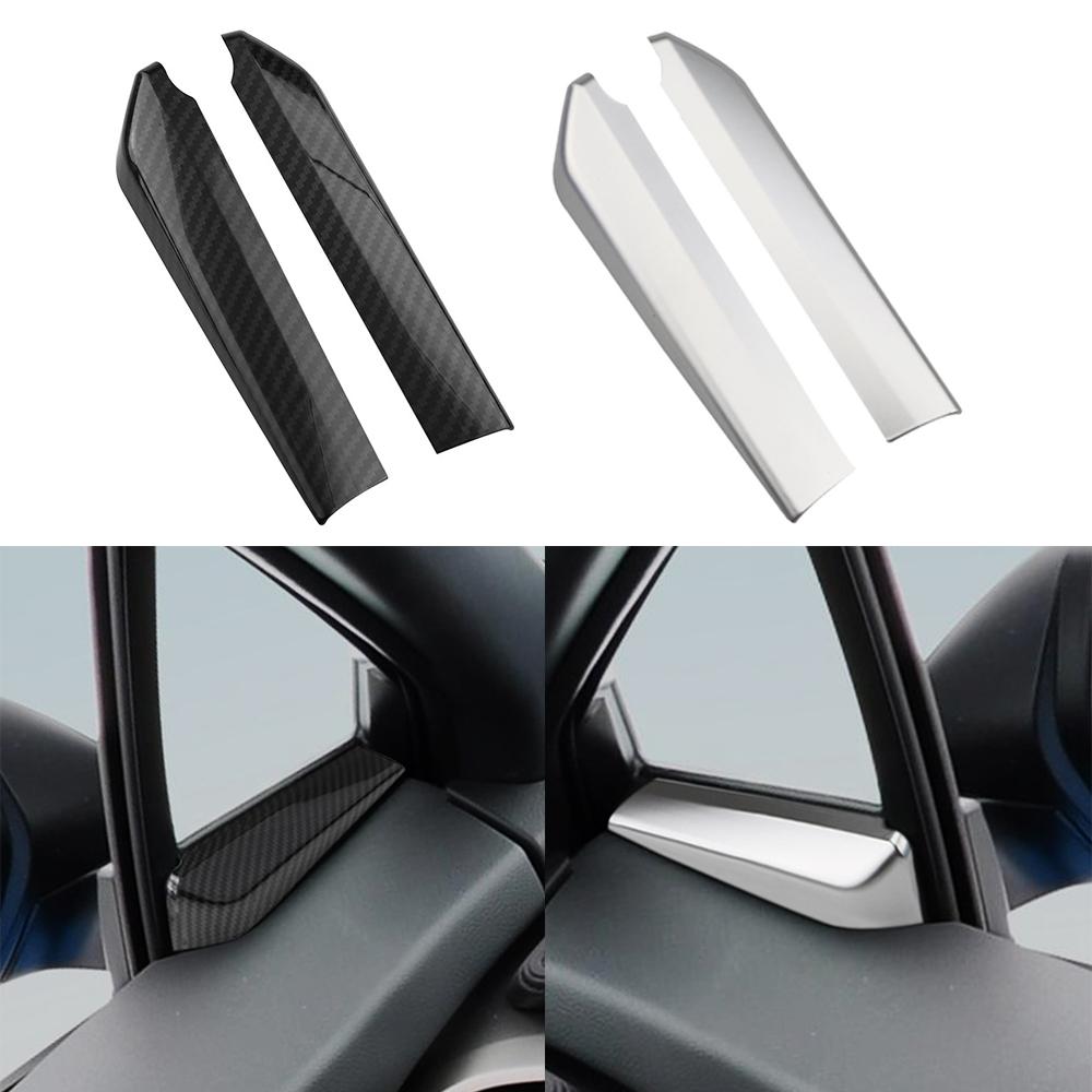 1 Pair Car Door Window A Pillar Post Cover Trim Molding Fit for Toyota C-HR CHR 2016 2017 2018 2019 2020 ABS Accessories