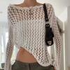 Fashion Wind New Arrival Mesh Tops Sexy Loose Slim Looking Sexy Knitwear Sexy Mesh Loose Top