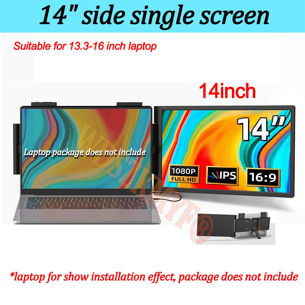 14" Portable dual monitor/Singel monitor , IPS screen USB-C/HDMI laptop extender for trading/programming/gaming Second display