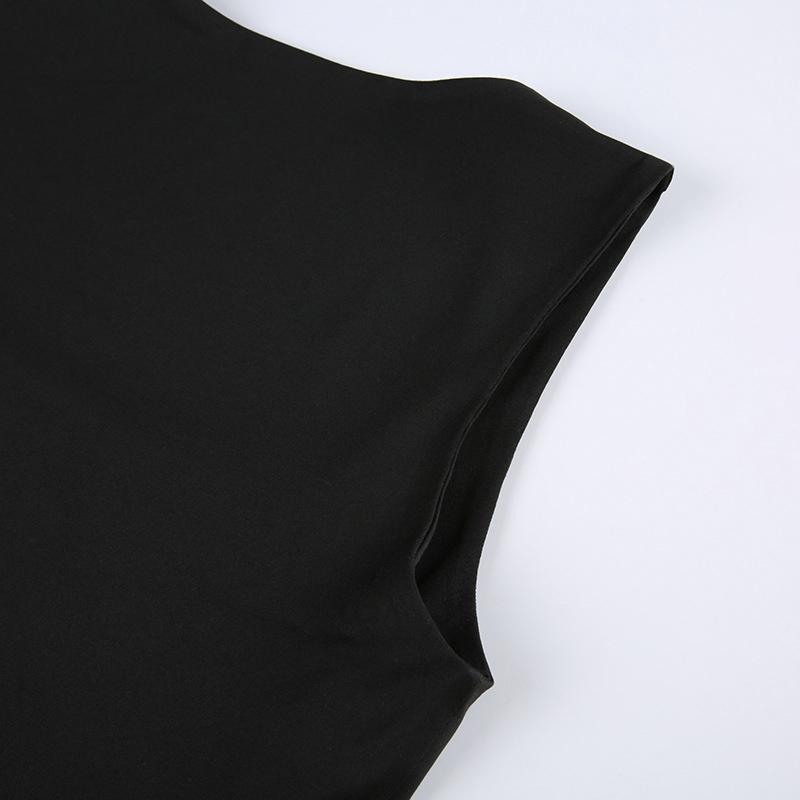 Women's Sexy Slim Fit Tank Tops - Summer Black Sleeveless Camisole Y2K Streetwear Fashion Casual Basic Stretchy Cami Top Breathable Lady Clothing