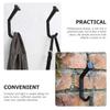 4 Pcs Cast Iron Bent Nail Hook Decorative Wall Hooks for Hanging Retro Key Heavy Duty Picture Hangers