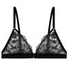 Halter Neck Lace Triangle Bra - Ultra-Thin, Transparent, Beautiful Back, Non-Breasted Design