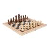 Premium Solid Wood 3-in-1 Chess Set: Chess, Double Queen, and Checkers