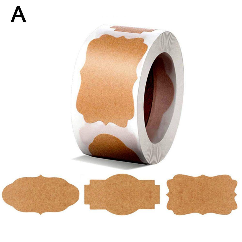 300pcs/roll Kitchen Home Jam Jar Labels Stickers Kraft Label Chalkboard Bottle Tags