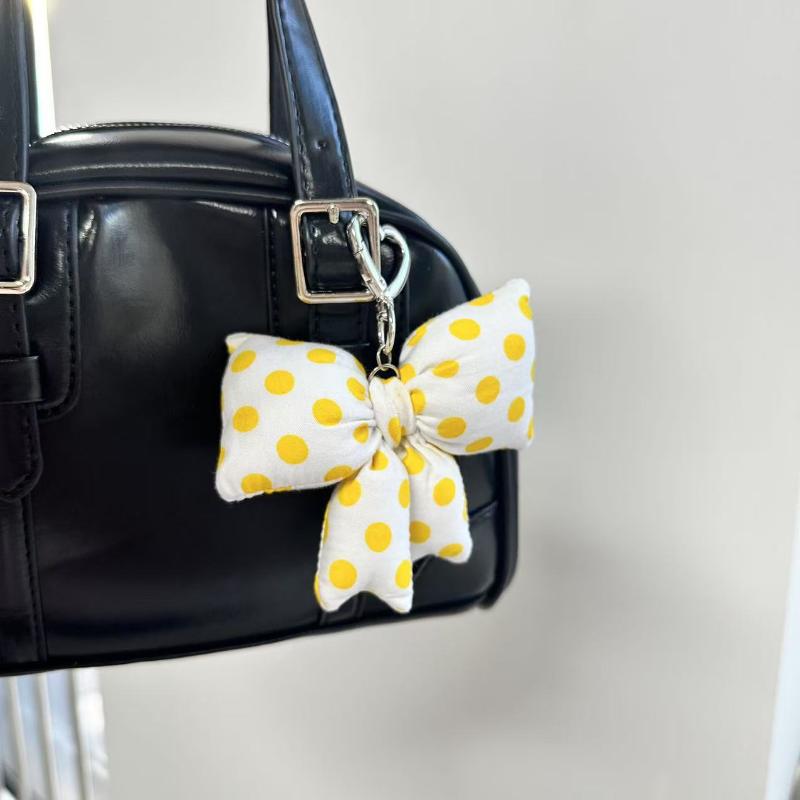 

Y2K Корейский Дофаминовый Цвет Горошек Бант Брелок 3D Бантик Брелок Подвеска для Сумки Украшение для Рюкзака Подарок для Девочек