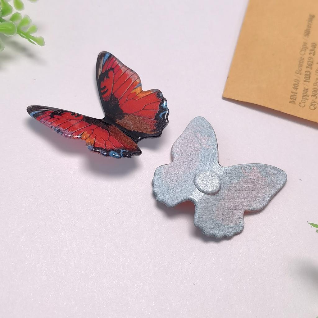 Resin Colourful Butterfly Decoration Insect Flat Back Charms for Phone Case Hairpin Scrapbook Shoes Clothing Decoration Crafts