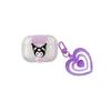 Apple Bluetooth Headset Cover Is Suitable For Airpodspro1/2 Generation Female 3 With Transparent Love Purple Little Devil Cute