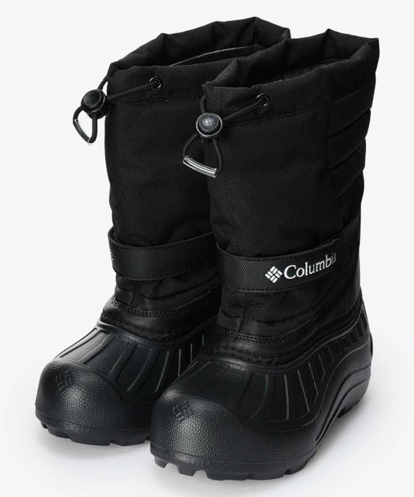 Columbia Powder Bug Snowlite Size Black and White Kids' Boots, BY2106, 22.0cm,