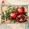 1pc Vibrant Pomegranates Metal Sign 8x12in, Vintage Fruit Iron Wall Decor with Green Leaves, Retro Painting for Home Bar