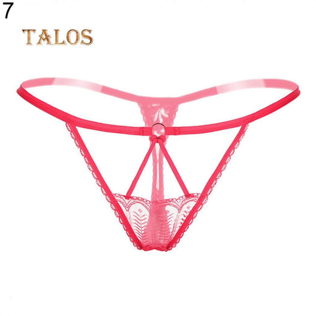 Talos Sexy Lace Strap G-String Hollow Out Elastic Thong Underwear Women's Underpants Soft Brief