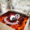 Bournemouth Football Design Crystal Velvet Carpet Cozy Non?Slip Printed Rug For Bedroom Living Room Entrance