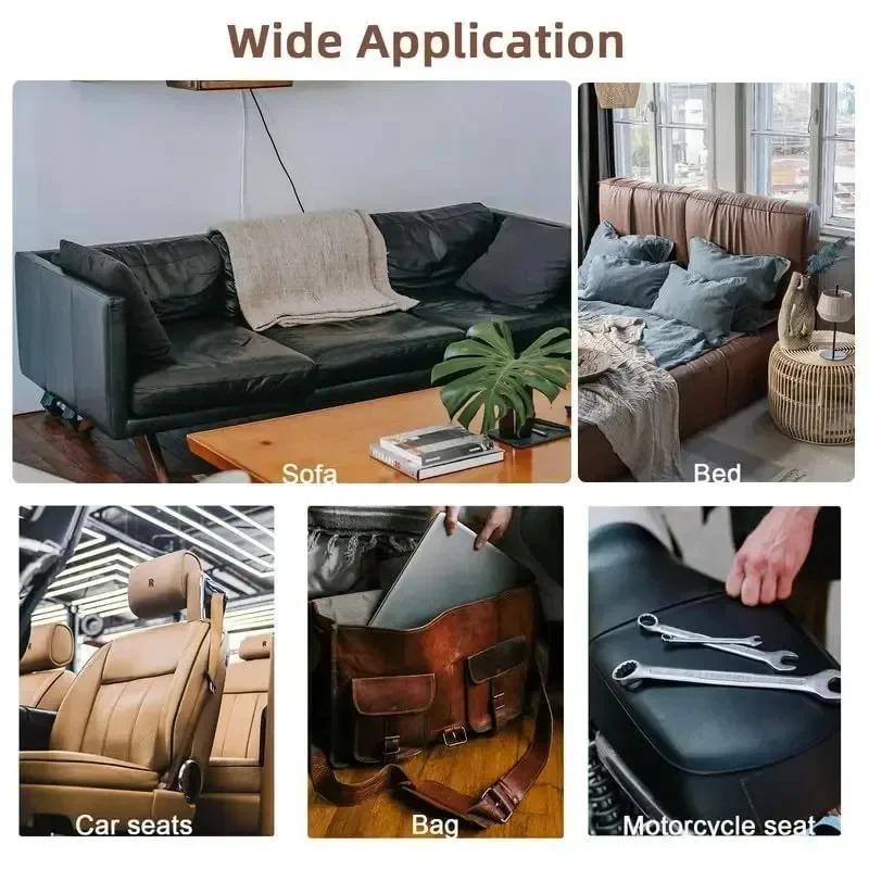 1 Rotolo di Nastro Autoadesivo per Riparazione Pelle, Toppa in PU per Divano, Sedile Auto, Borsa, Scarpe e Mobili, Cerotto Impermeabile di Pronto Soccorso