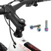 6Pcs Bike Handle Bar Stem Riser Bottle Holder Bolts M5*18Mm Titanium-Plated Colorful Steel Bicycle Handlebar Screws
