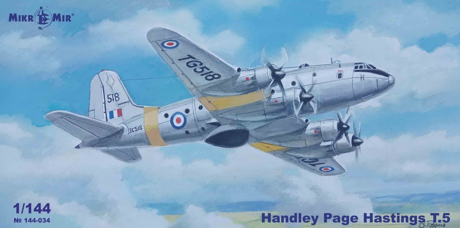 

Микромилл Масштаб 1/144 Королевские ВВС Handley Page Hastings T.5 Пластиковый Сборный Набор MKR144-034 (Формованный цвет)