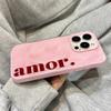 Trendy Red English Amor Pattern Phone Case For IPhone 17 Air 16 15 13 14 12 11 Pro Max Plus 16E 17 Pro Y2K Advanced Cover