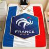 1 Stück Frankreich FFF Aufdruck Flanelldecke, Hohe Qualität, Bequem für Alle Jahreszeiten, Heimdekoration, Wärme und Komfort, Perfekt für Weihnachtsgeschenke