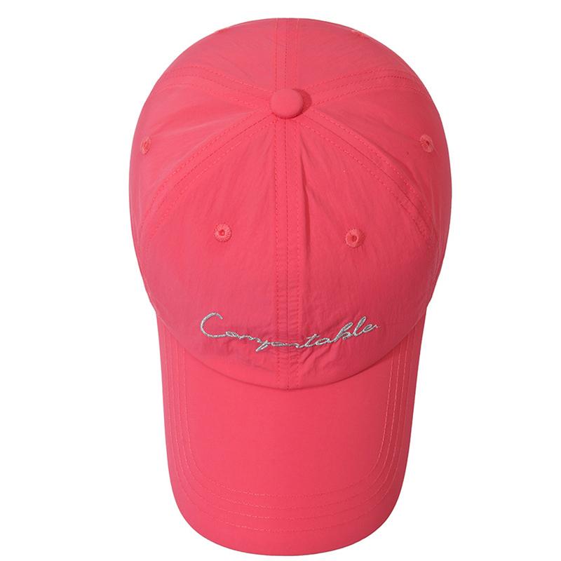 Spring Summer Thin Quick-Drying Candy Colored Baseball Cap Female Letter Sunshade Cap