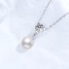 New S925 Silver Round Three Claw Women's Necklace, Niche Fashion, Exquisite, High-quality Wedding Jewelry