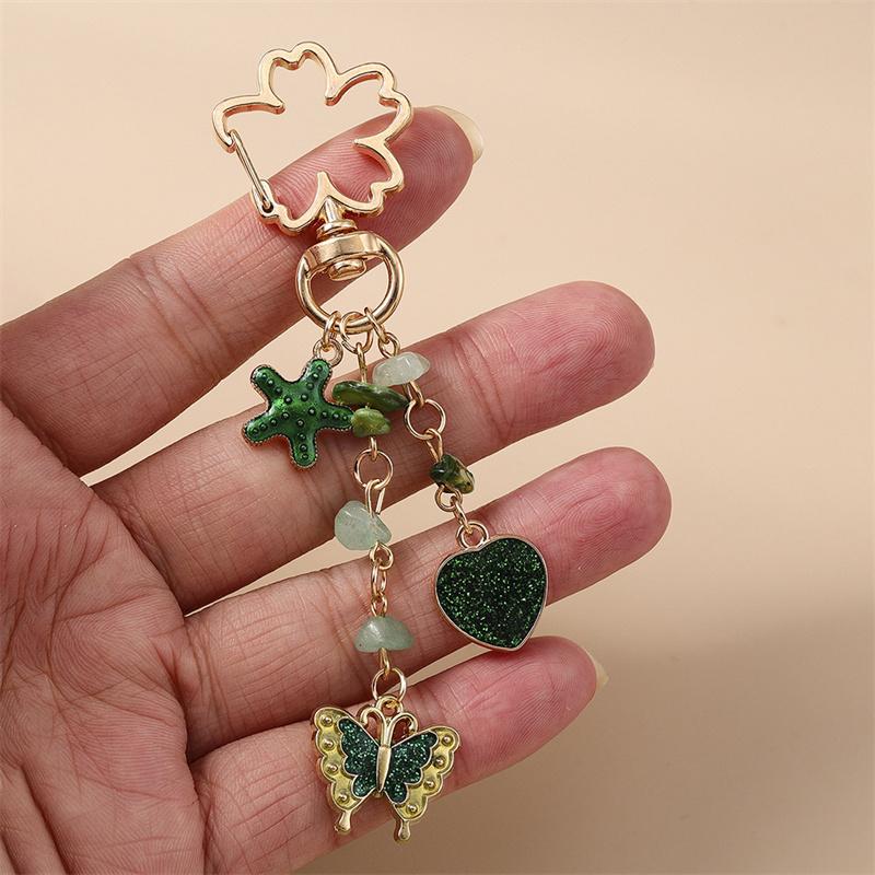 Cute Enamel Flower Butterfly Pendants for Key Holder Women Girls Decor DIY Jewelry Gifts Bag Charm