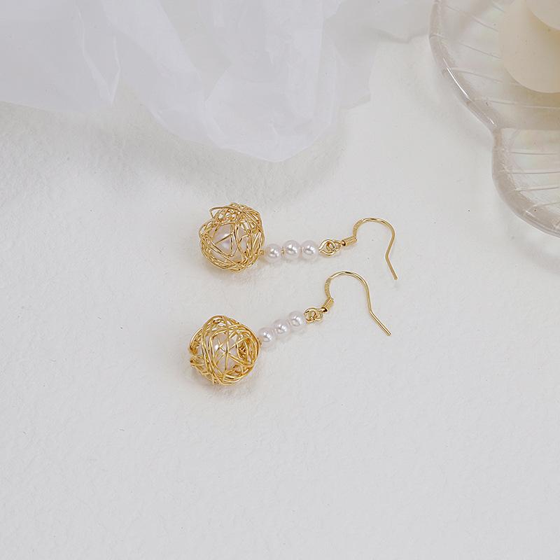 Accessories Pearl Nest Creative Earrings Women'S Freshwater Pearl Stud Earrings Ear Accessories