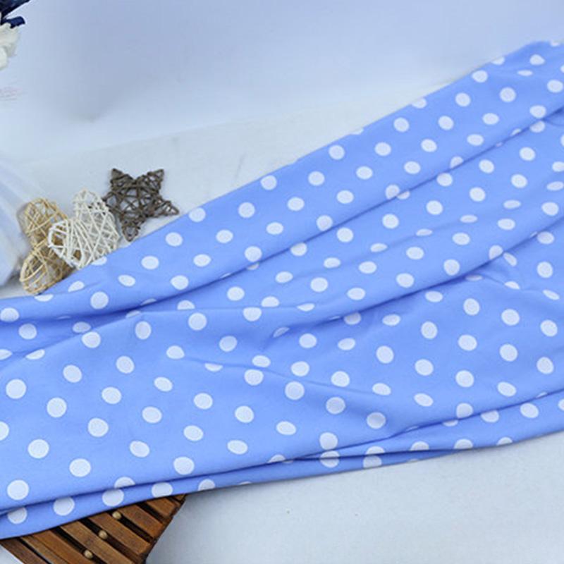 Multi-Color Polka Dot Stripe Printed Elastic Chiffon Drape Fabric for Handmade Sewing Tops Clothes Skirts Dresses Blouse Cloth