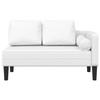 VidaXL Chaise longue avec coussins blanc similicuir, canapé rembourré, canapé pour chambre à coucher, canapé à 2 places, 4007564