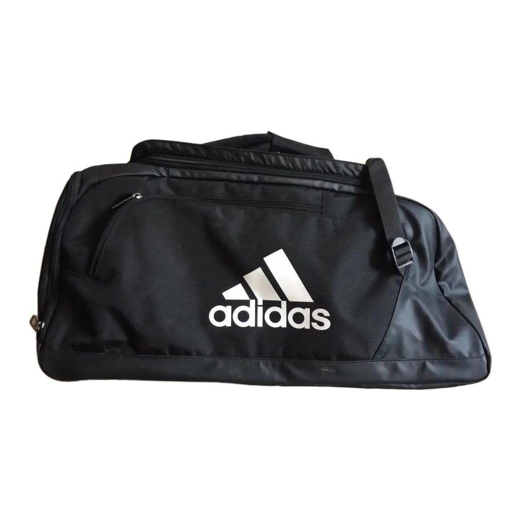 Adidas Large Logo Basic Versatile Polyester Fitness Barrel Bag Unisex Bags Black BS0795