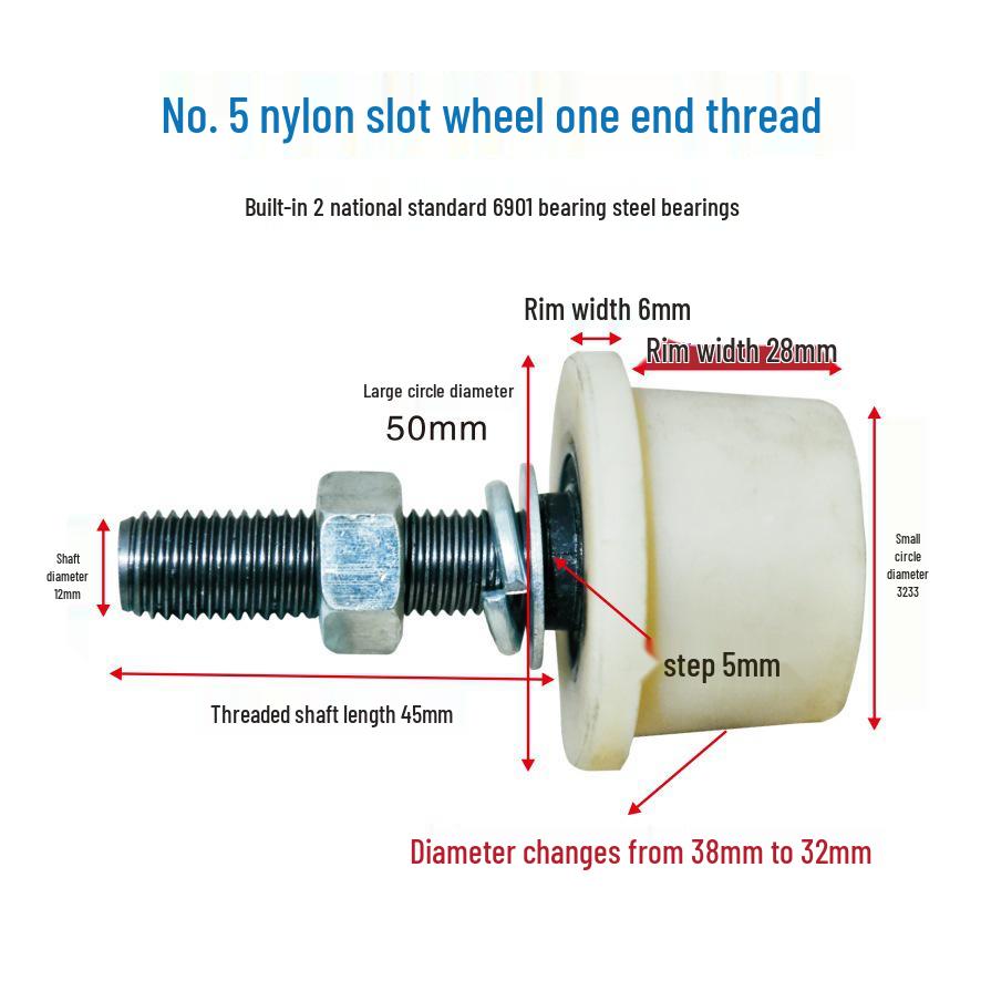 T-type Single-Sided Wheel/Elevator Freight Special Pulley with Tapered Channel Steel No. 8 & 10