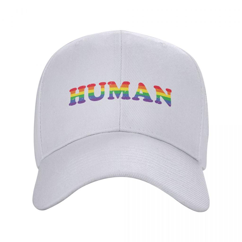 Custom Rainbow Gay Pride Human Baseball Cap Sun Protection Unisex Women's Adjustable LGBT Lesbian Dad Hat Autumn Snapback Caps