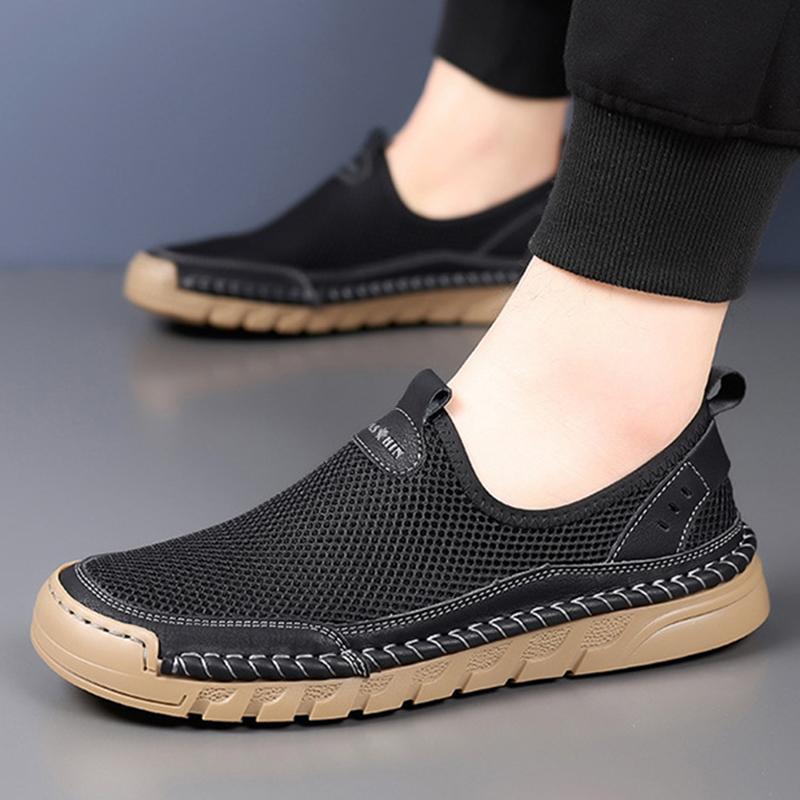 Summer Designer New Men's Air Mesh Breathable Lace Up Shoes Casual Sports Walking Sneakers Footwear Flats Zapatos Hombre