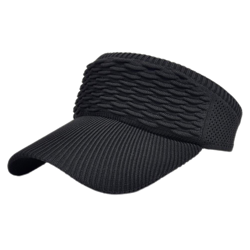 Women Sun Visor Hat Knitted Wide Brim Empty Top Sports Hat Summer Outdoor Sun Hat