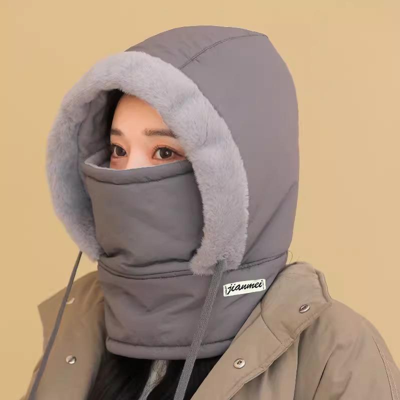

Warm Lei Feng Hat Women s Thickened Cold-proof Baotou Hat Outdoor Windproof Cycling Snow Hat Face Mask and Neck Collar Integrated Hat M（56-58cm）