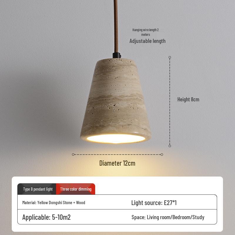 Wabi-Sabi Zen Pendant Light: Retro & Artistic Design for Restaurants, Living Rooms, and Bedrooms