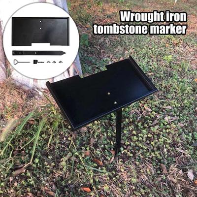 Grabsteinmarkierungsständer Gedenksteinträger für Friedhof Metall-Grabsteinständer Plakettenträger für geliebte Menschen Haustiere