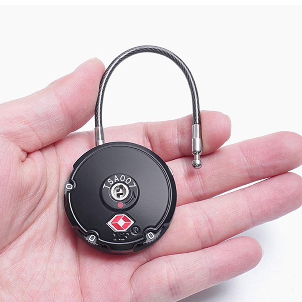 Combination Cable Lock for Backpack Bicycle MTB Anti-theft Lock 3-Digit Helmet Lock Multifunctional Travel Luggage Lock