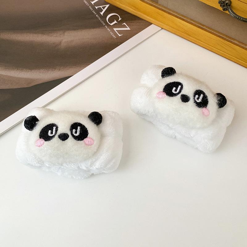 Süßes Panda-Puppen-Stirnband Kopfschmuck Gesicht waschen Haarspange Haarklammer Haarband Schleife Kinder Erwachsene Haarschmuck