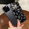 Skeleton Skull-L   Phone Case Transparent Silicone Soft For iPhone 17 16 15 14 13 12 11 Mini Pro Max Plus