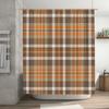 Stylish Plaid Shower Curtain Set For Bathroom Decor Waterproof Fabric With Hook Rings Available In Multiple Sizes!