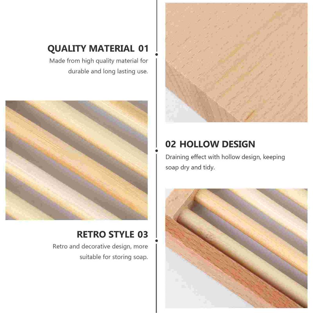 Seifenkisten aus Holz Ausgehöhlte Seifenschale Rustikaler Seifenhalter Raumdekoration für Badezimmer Toilette Küche
