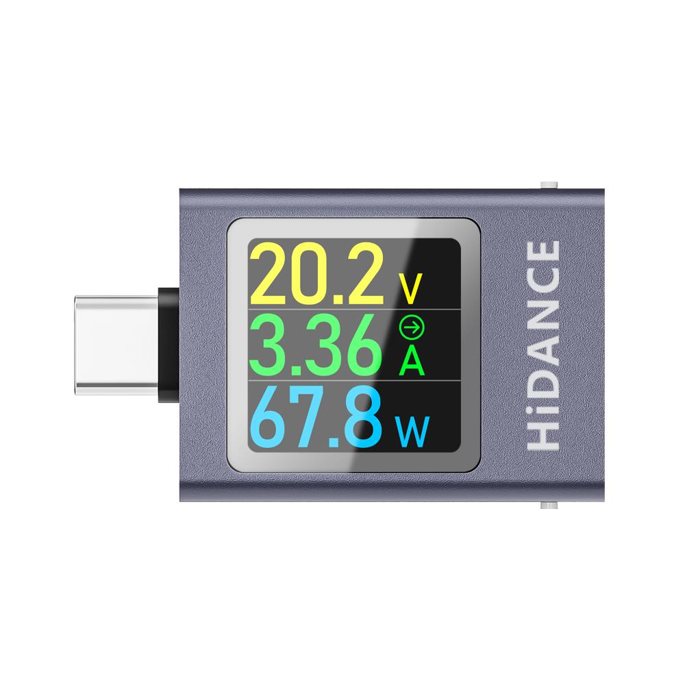 

HDC-085C DC 4.5-50V 0-12A PD3.1 Multi-function Digital Display DC Voltage Ammeter Power Meter Type-c Cell Phone Charging Tester