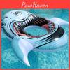 Realistic 3d Printed Shark Swim Ring Thick Pvc Inflatable Float Adult Water Buoy Lifesaver Whale Head Ride