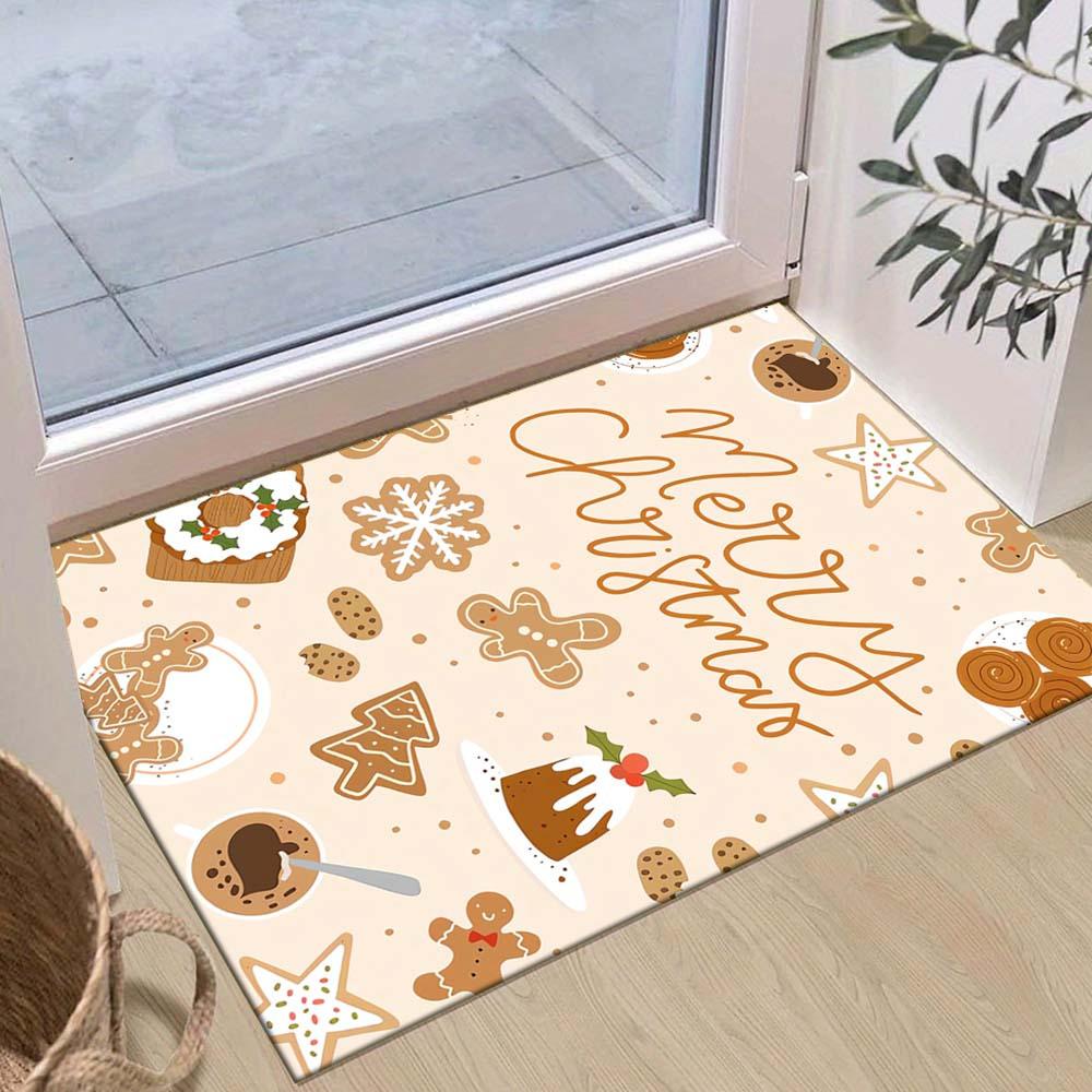 

1pc Christmas Gingerbread Area Rug, Slip-Resistant, Easy-Clean, Stain-Resistant, Perfect for Cozy Living Rooms, Bedrooms, Kitchens, Offices, 60cm by 90cm