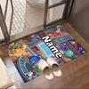 Custom Name Personalized Game Rainbow Friends Print Carpet, Versatile Home Decor Rug, for Playroom, Apartment, Balcony, Entryway, Hallway Gift