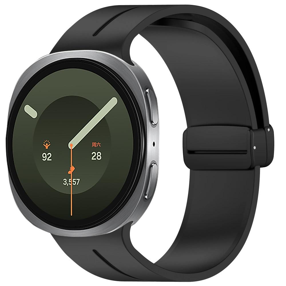 Silicone Strap for Samsung Galaxy Watch 8/9 40mm 44mmm Magnetic Buckle Metal Replacement Wristband Galaxy Watch 8 Classic 46mm