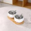 Stainless Steel Condiment Jar with Bamboo Tray