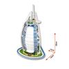 3d Puzzles Burj Al Arab Paper Model Diy Creative Gift Children Educational Toys Hot  Mini World Architectural T13