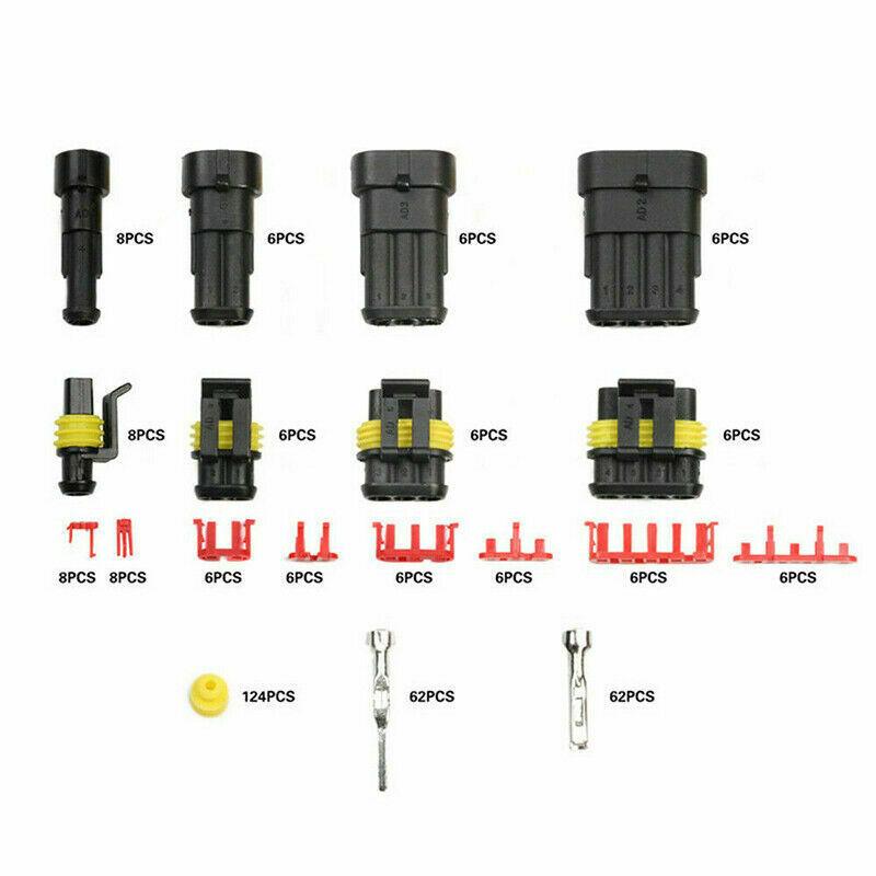 708/352pcs 1 HID Waterproof Connectors Car Marine Seal Electrical Wire Connector Plug Truck Harness