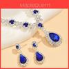 Wassertropfen Brautschmuck-Set Mit Strass-Ohrringen Und Halskette Für Elegante Hochzeitsaccessoires