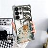 Cartoon Fat Tiger Funny Plating Phone Case For Samsung Galaxy S24 S25 FE S26 Edge S23 Ultra S22 S21 Plus S20 Anti-Fall Airabag C